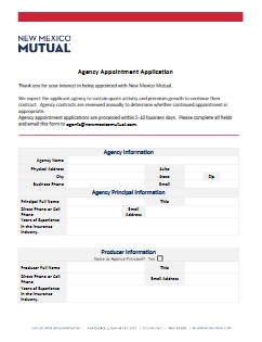 Agency Appointment Application 2020 Preview